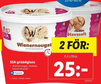 Lidl Sia gräddglass erbjuda