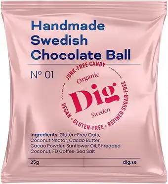 Dig organic chocolate ball 25 g