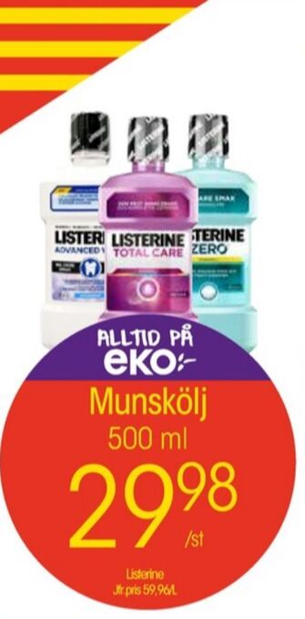 EKO Listerine munskölj erbjuda