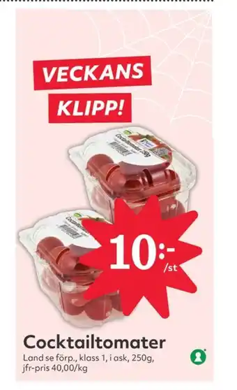 Hemköp Eldorado cocktailtomater erbjuda