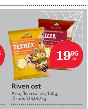 Hemköp Arla köket riven ost erbjuda