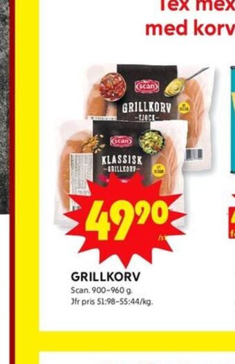 ICA Kvantum Scan grillkorv erbjuda