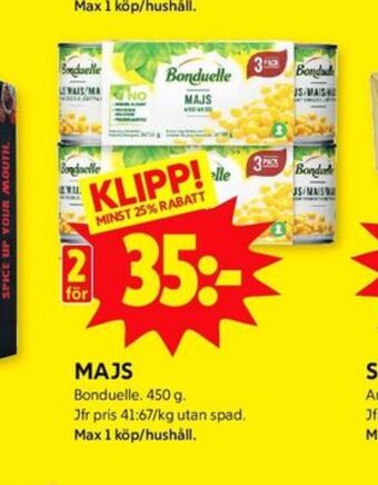 ICA Kvantum Bonduelle majs erbjuda