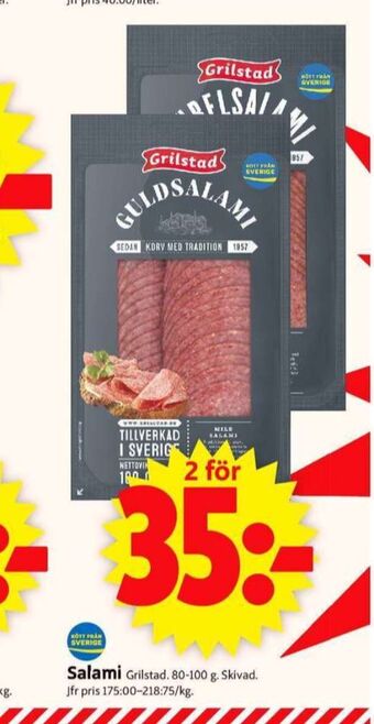ICA Supermarket Grilstad salami erbjuda