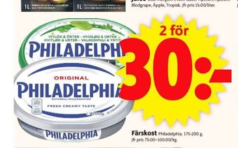 ICA Supermarket Philadelphia färskost erbjuda