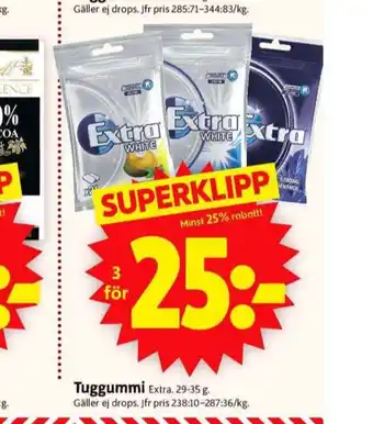 ICA Supermarket White tuggummi erbjuda