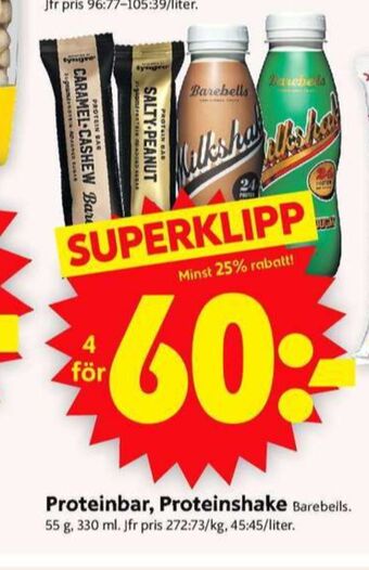 ICA Supermarket Barebells bars erbjuda