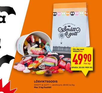 Willys Smått & gott lösviktsgodis erbjuda
