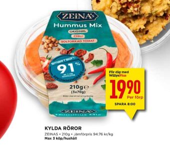 Willys Zeinas hummus erbjuda