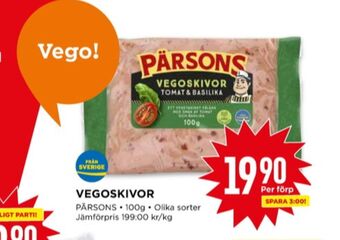 Willys Pärsons vegetarpålägg erbjuda