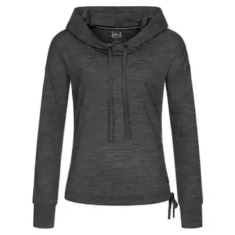 Outnorth Women's funnel hoodie caviar melange erbjuda
