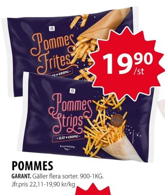 Handlar'n Garant pommes frites erbjuda