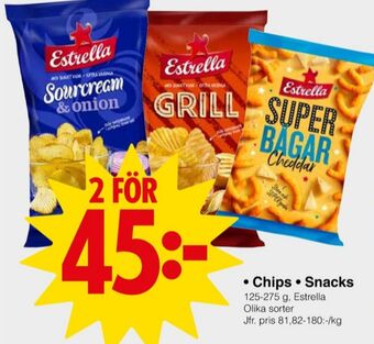 Matöppet Estrella chips erbjuda