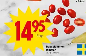 Matöppet Findus plommontomater erbjuda