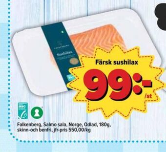 Östenssons Falkenberg seafood laxfilé erbjuda