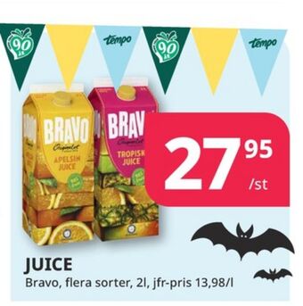 Tempo Bravo juice erbjuda