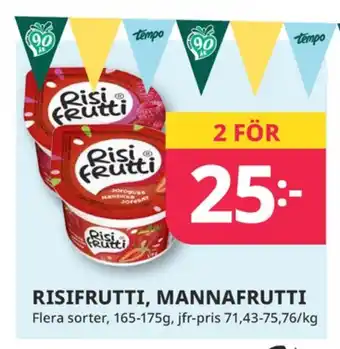 Tempo Risifrutti mellanmål erbjuda