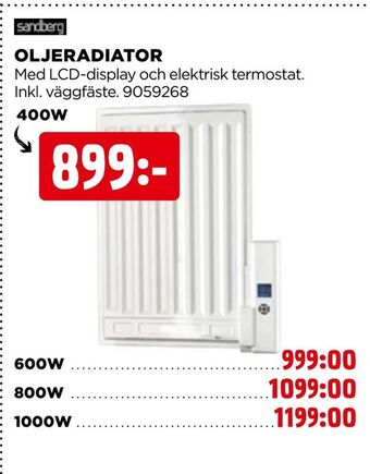 Jem&Fix Oljeradiator erbjuda