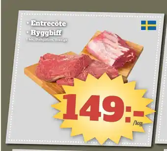 Bonum Matmarknad Entrecôte ryggbiff erbjuda
