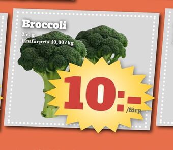 Bonum Matmarknad Broccoli erbjuda