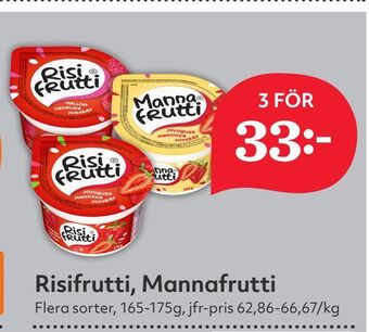 Hemköp Risifrutti, mannafrutti erbjuda