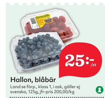 Hemköp Hallon, blåbär erbjuda