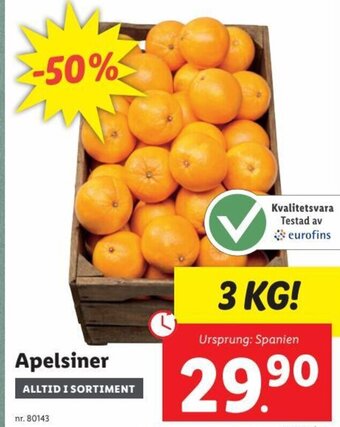 Lidl Apelsiner erbjuda
