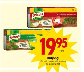 Matöppet Buljong erbjuda