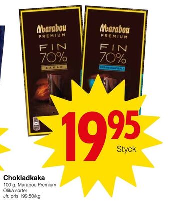 Matöppet Chokladkaka erbjuda