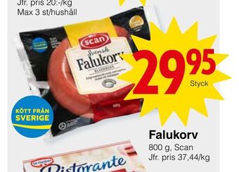 Matöppet Falukorv erbjuda