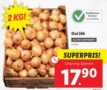 Lidl Gul lök erbjuda