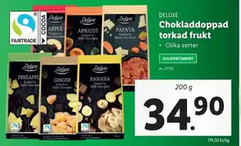 Lidl Chokladdoppad Torkad Frukt erbjuda