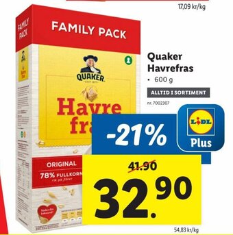 Lidl Quaker Havrefras erbjuda