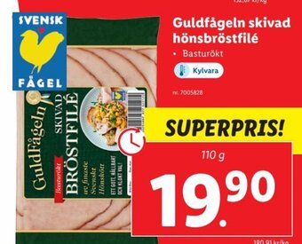 Lidl Guldfågeln Skivad Hönsbröstfilé erbjuda