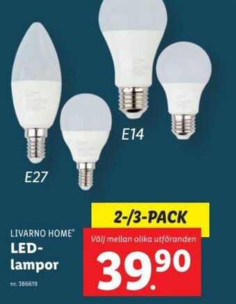 Lidl LED-Lampor erbjuda