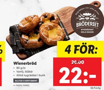 Lidl Wienerbröd erbjuda