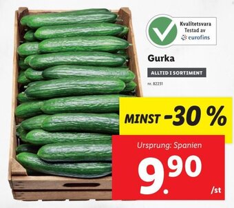 Lidl Gurka erbjuda