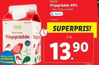 Lidl Vispgrädde 40% erbjuda