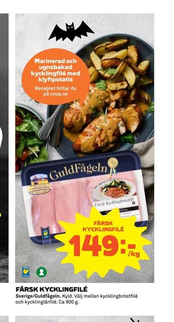 Coop Extra Färsk kycklingfilé erbjuda