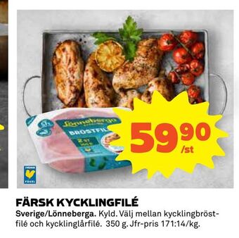 Coop Konsum Färsk kycklingfilé erbjuda