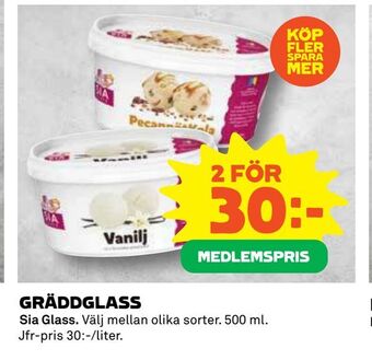 Coop Daglivs Gräddglass erbjuda