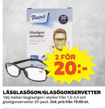 Coop Daglivs Läsglasögon/glasögonservetter erbjuda