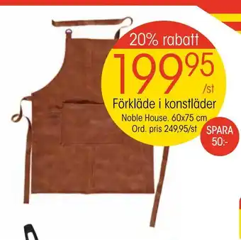Förkläde i konstläder