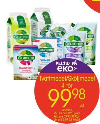 EKO Tvättmedel/sköljmedel erbjuda