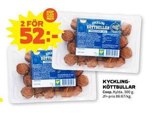 Stora Coop Kyckling- köttbullar erbjuda