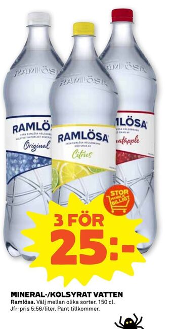 Stora Coop Mineral-/kolsyrat vatten erbjuda