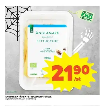 Coop Extra Ekologisk färsk fettuccine naturell erbjuda