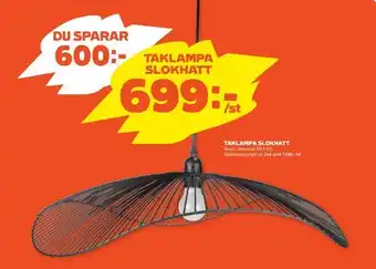 Taklampa slokhatt