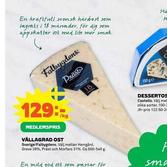 Coop Forum Vällagrad ost erbjuda