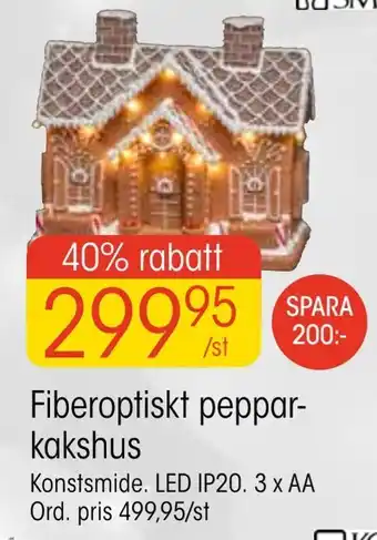 Fiberoptiskt peppar kakshus